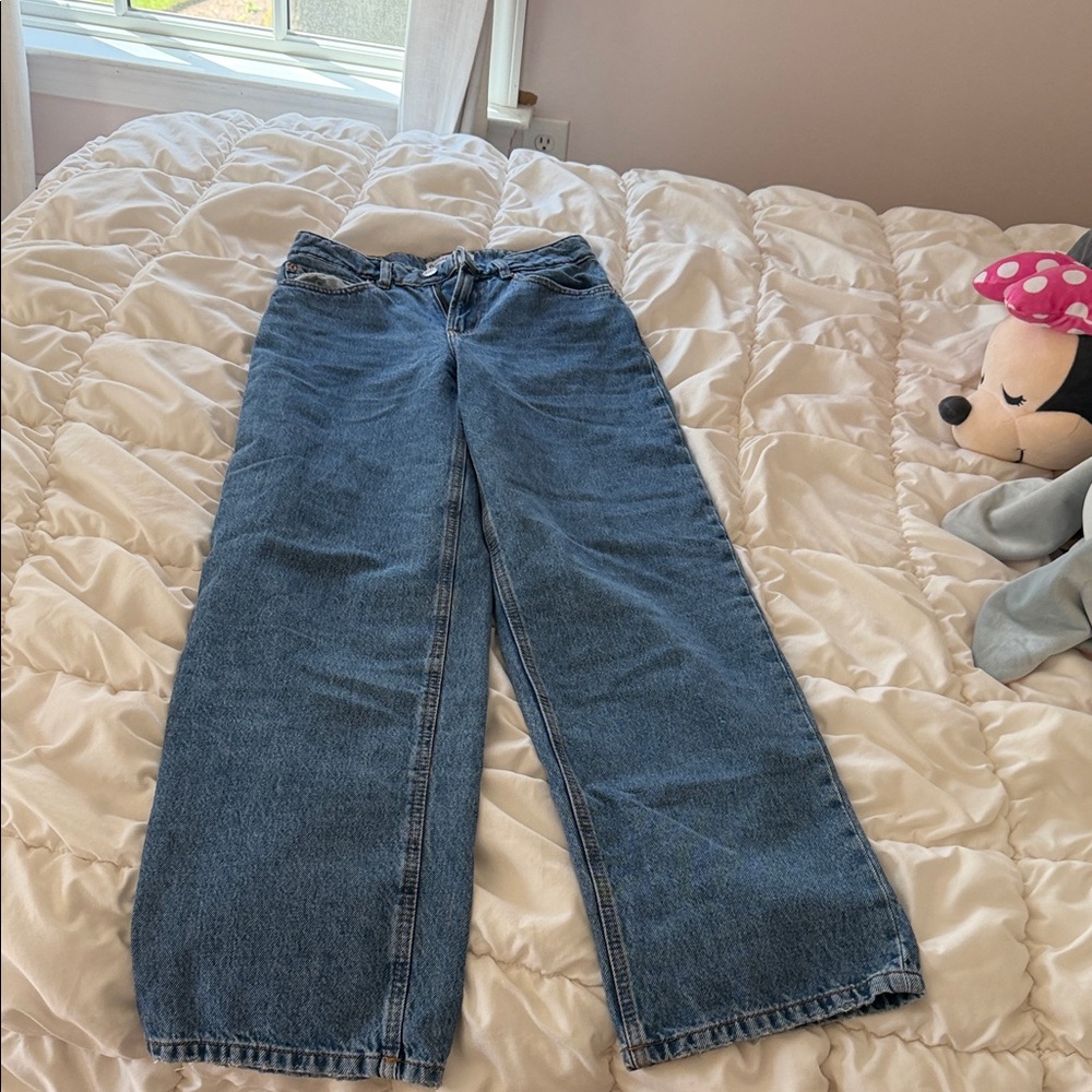 Garage Straight Leg Women's Jeans - Blue Denim